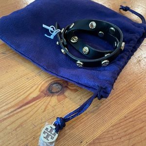Tory Burch Black and Gold NWT Wrap Bracelet